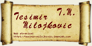 Tešimir Milojković vizit kartica